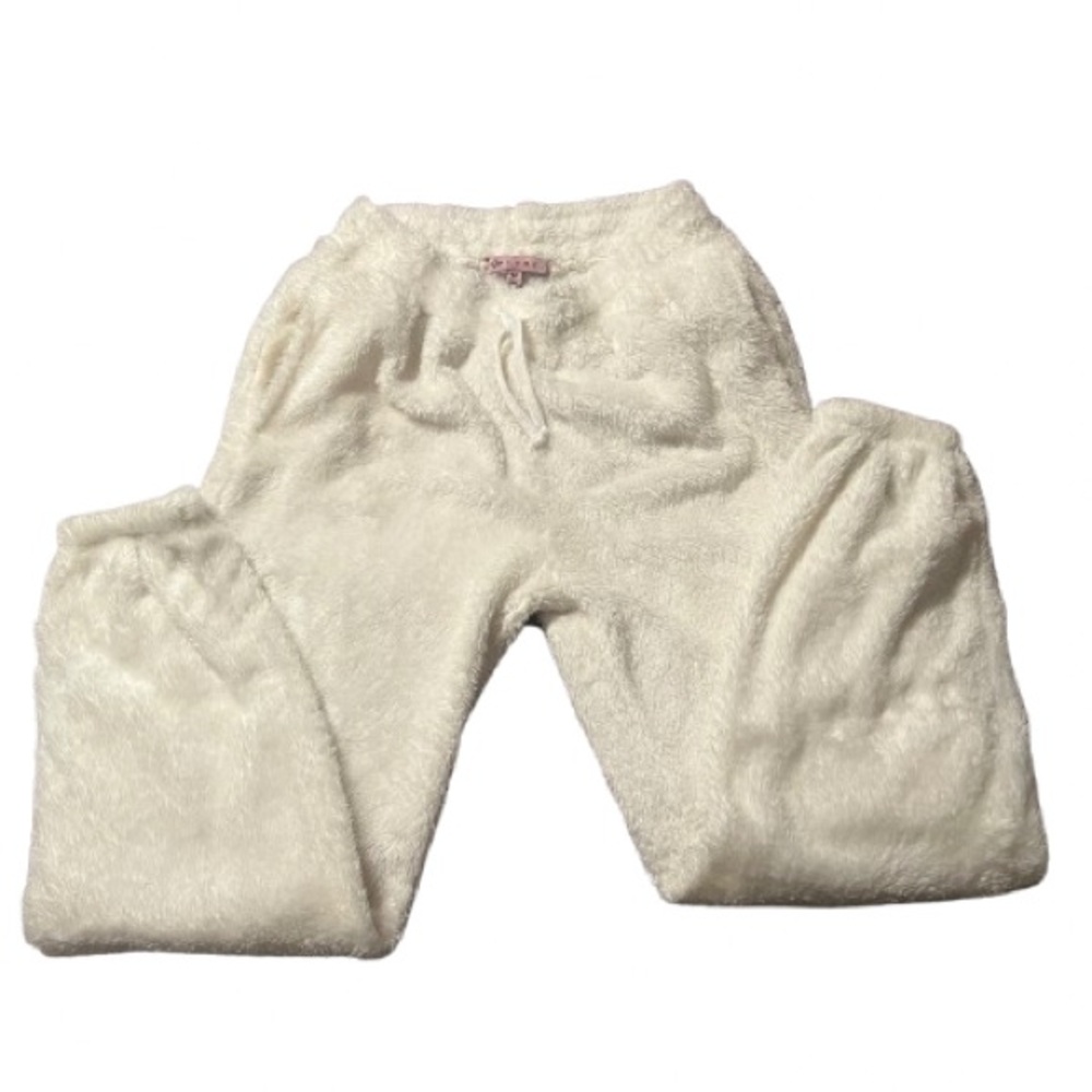 Fame | Plush Faux Fur | Cozy Lounge Joggers | Women’s | Size M | Ivory